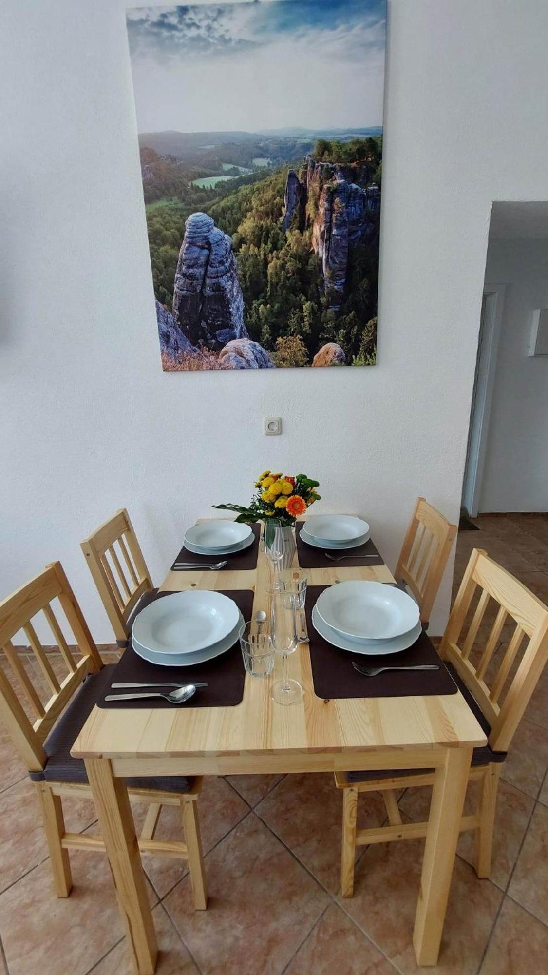 Ferienwohnung Am Hofladen Hellendorf - Saechsische Schweiz Bad Gottleuba-Berggiesshuebel Bagian luar foto